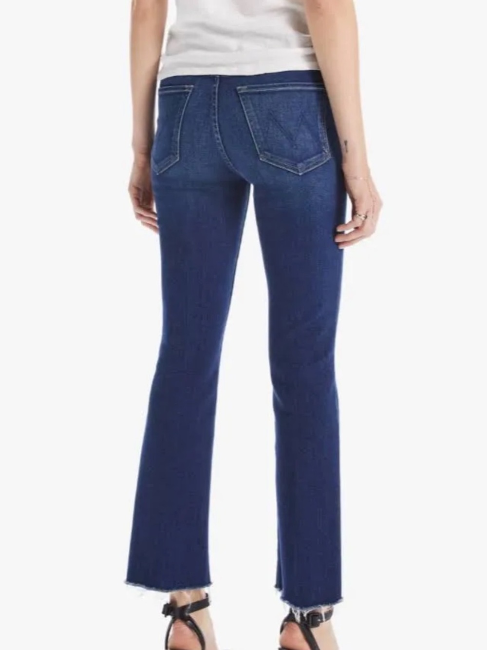 MOTHER High-Rise Dark Blue Flare Jeans - Picture 2 of 6